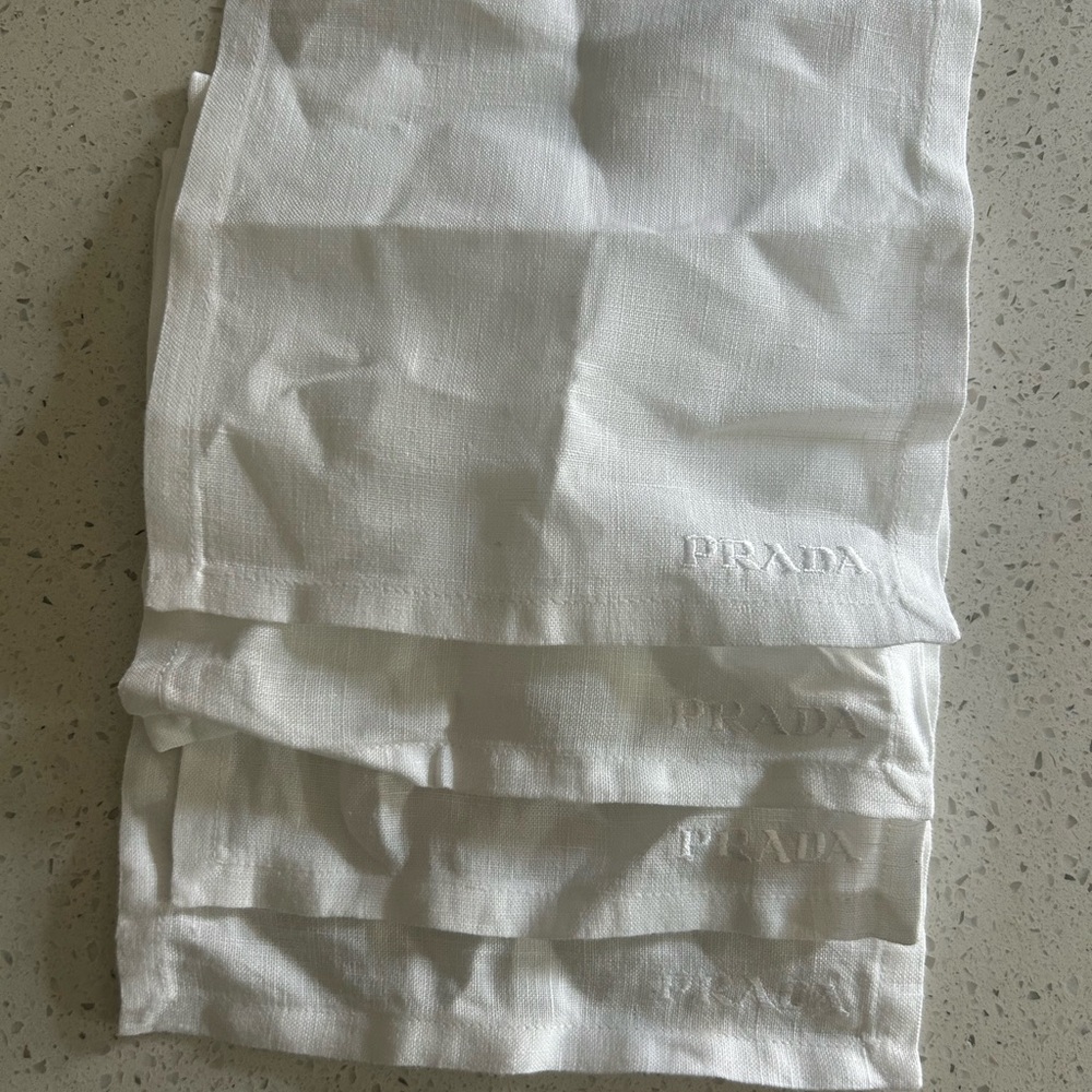 Prada White Napkins